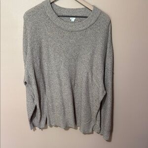 Aerie Gray Crew Neck Sweater